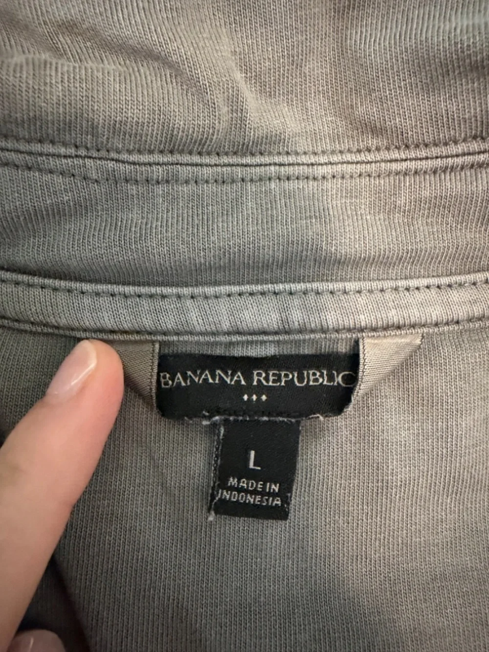 Banana Republic Faded Charcoal Gray Polo Shirt Short Sleeve Men's Size Large